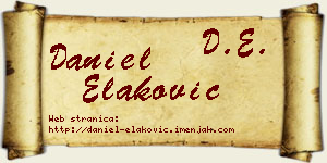 Daniel Elaković vizit kartica